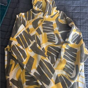 Nike Graphic Hoodie in Yellow and Gray